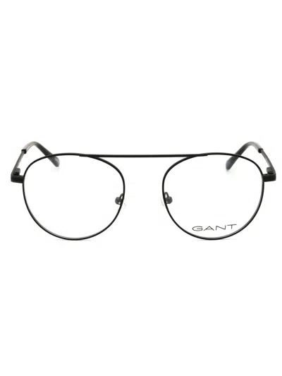 Gant Round-frame Glasses In Silver