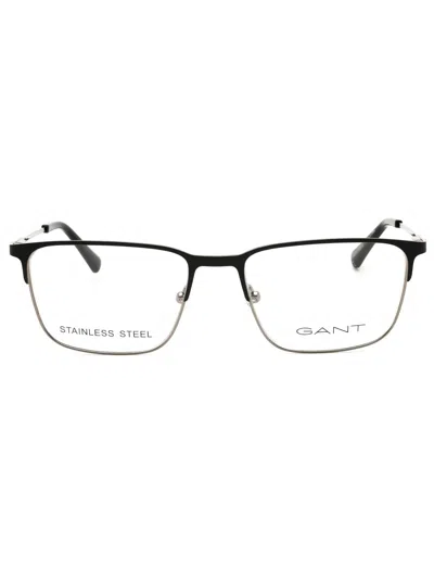 Gant Ga3241 Eyeglasses In Matte Black On Dark Ruthenium Silver