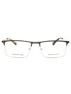 Gant Rectangle-frame Glasses In Grey/other/clear Demo Lens