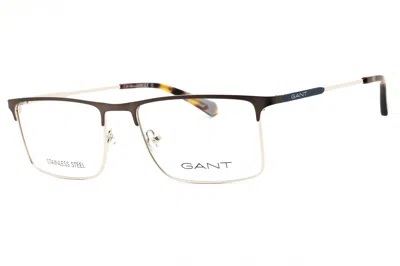 Gant Ga3263 Rectangular Metal Eyeglasses In Gray