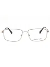 Gant Rectangle-frame Glasses In Shiny Dark Ruthenium/clear Demo Lens