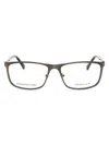 Gant Rectangle-frame Glasses In Shiny Gunmetal / Clear Demo Lens