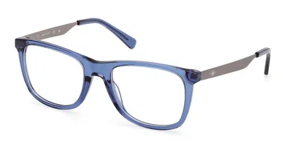 Gant Ga50048 090 Men's Glasses Blue Size 54 - Free Lenses - Blue Light Block Available In Metallic