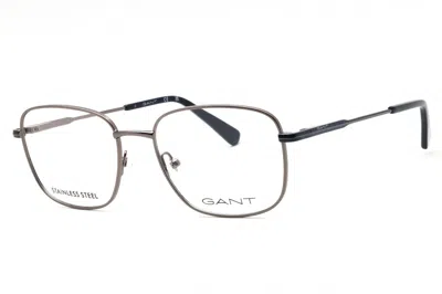 Gant Ga50069 Rectangular Metal Frame Eyeglasses In Silver