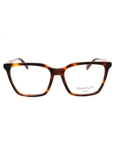 Gant Ga50080 Eyeglasses In Shiny Bordeaux/clear Demo Lens