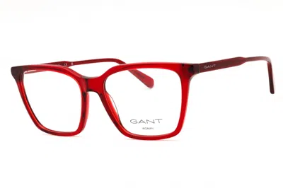 Gant Ga50080 Rectangular Acetate Eyeglasses In Red