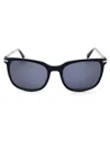 Gant Rectangle-frame Sunglasses In Shiny Blue  / Smoke