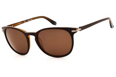 Gant Ga7056 Oval Acetate Sunglasses In Brown