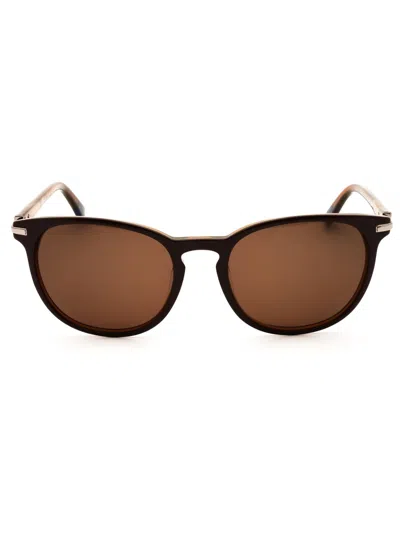 Gant Ga7056 Oval Acetate Sunglasses In Brown