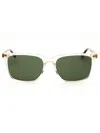 Gant Rectangle-frame Sunglasses In Crystal/other / Green