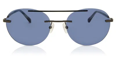 Gant Ga7184 08v Occhiali Da Sole Grigi Per Uomo In Blue