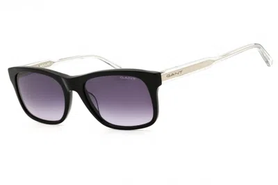 Gant Ga7195 Rectangular Acetate Sunglasses In Black
