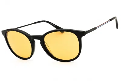 Gant Ga7217 Yellow-tinted Round Sunglasses In Black
