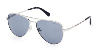 Gant Ga7229 14v Occhiali Da Sole Argentati Per Uomo In Multi