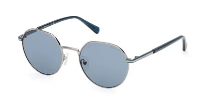 Gant Ga7233 14v Men's Sunglasses Silver Size 53