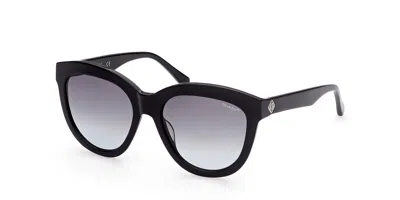 Gant Ga8077 01p Women's Sunglasses Black Size 56