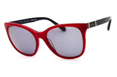 Gant Ga8092 Acetate Rectangular Sunglasses In Red