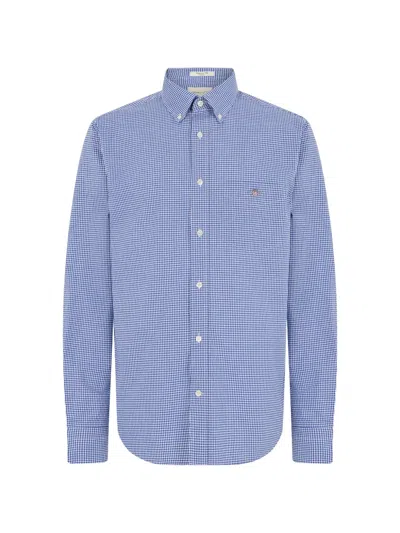 Gant Gingham-check Button-down Shirt In Blue
