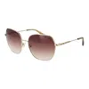 Gant Rose Gold Women Sunglasses In Brown