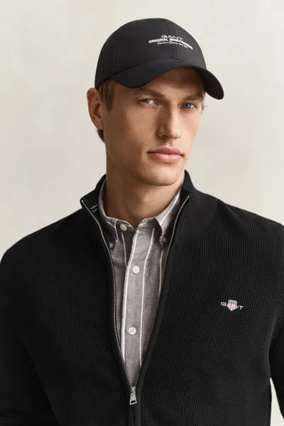 Gant Graphic Cap In Black