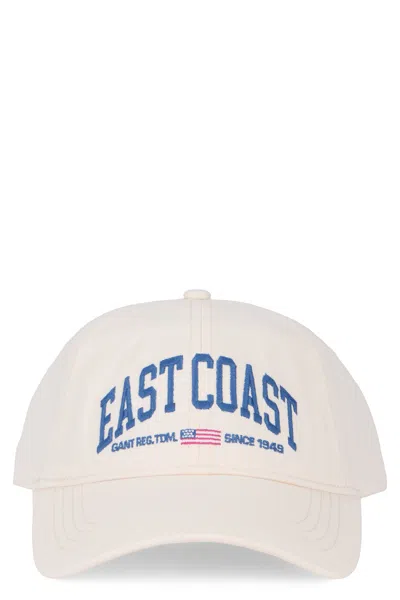 Gant Graphic Cap In Cotton Fabric In Neutral