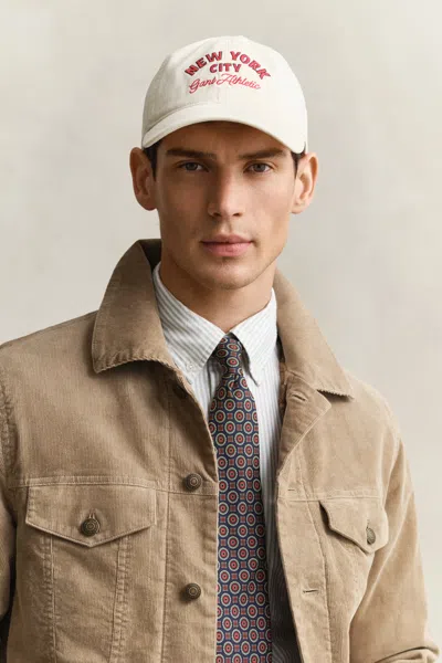 Gant Graphic Cotton Twill Cap In White