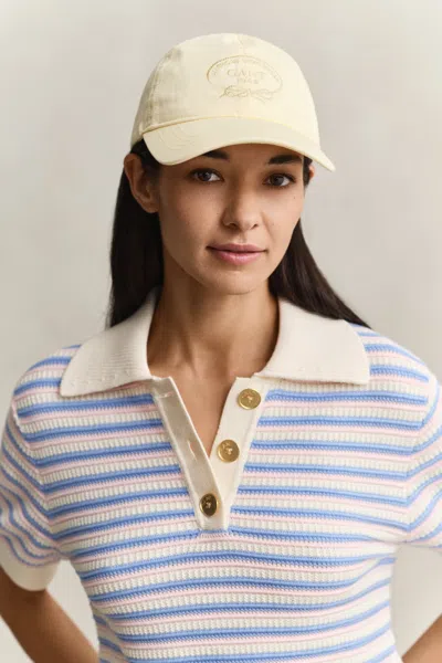 Gant Graphic Cotton Twill Cap In Neutral