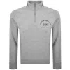 Gant Graphic Half Zip Sweatshirt Grey In Gray