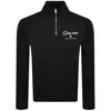 Gant Graphic Half Zip Sweatshirt Navy In Black
