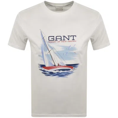 Gant Graphic Short Sleeve T Shirt White