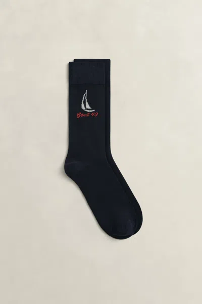 Gant Graphic Socks In Blue