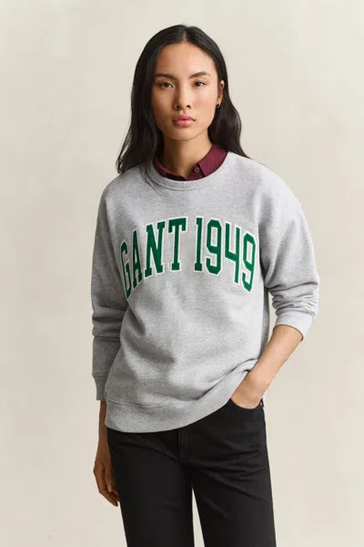 Gant Graphic Sweatshirt In Gray