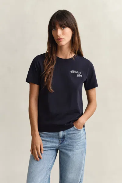 Gant Graphic T-shirt In Blue