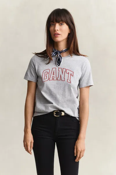 Gant Graphic T-shirt In Gray