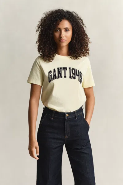 Gant Graphic T-shirt In Yellow