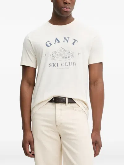 Gant Graphic T-shirt In Neutral