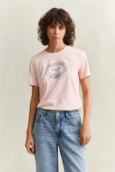 Gant Graphic T-shirt In Pink