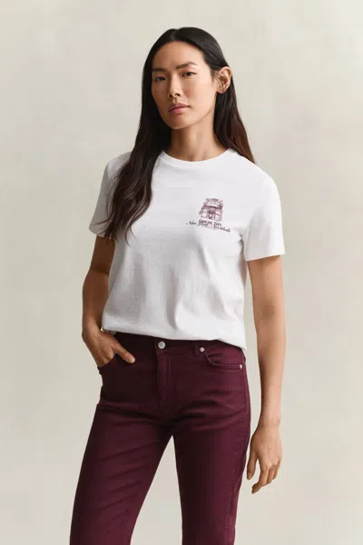 Gant Graphic T-shirt In White