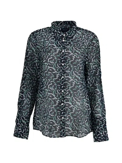 Gant Graphic-print Shirt In Black