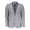 Gant Gray Cotton Blazer In Gray