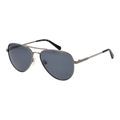 Gant Gray Metal Sunglasses In Blue