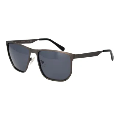 Gant Gray Metal Sunglasses In Black
