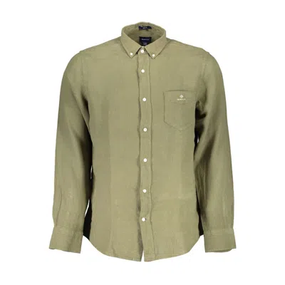 Gant Green Linen Men Shirt
