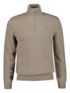 Gant Half-zip Sweater In Brown