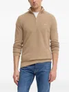 Gant Half-zip Sweater In Nude