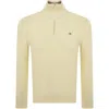 Gant Half Zip Textured Sweatshirt Cream In Cream