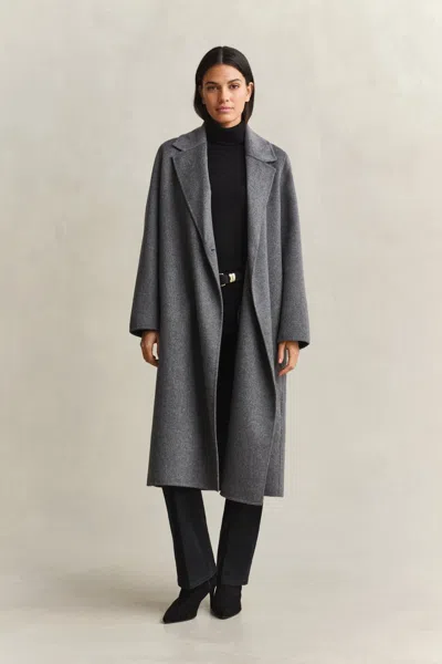 Gant Handstitched Belted Coat In Gray