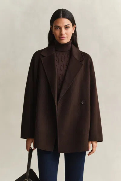 Gant Handstitched Belted Jacket In Brown