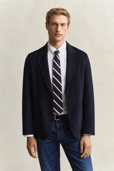 Gant Handstitched Blazer In Blue