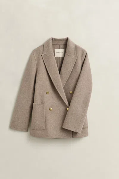 Gant Handstitched Club Blazer In Brown